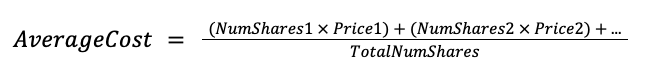 Average Cost formula
