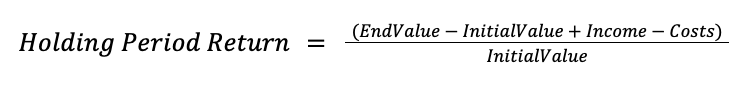 Holding Period Return Formula