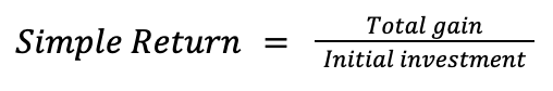 Simple return formula