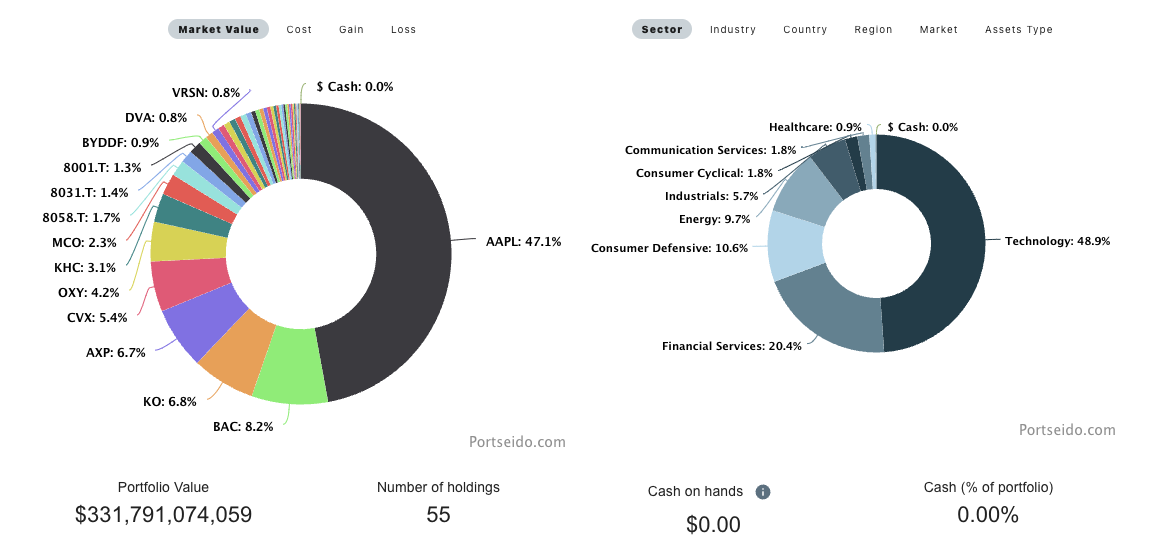 Berkshire Hathaway Portfolio Allocation