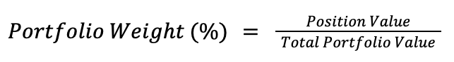 Portfolio Weight Formula