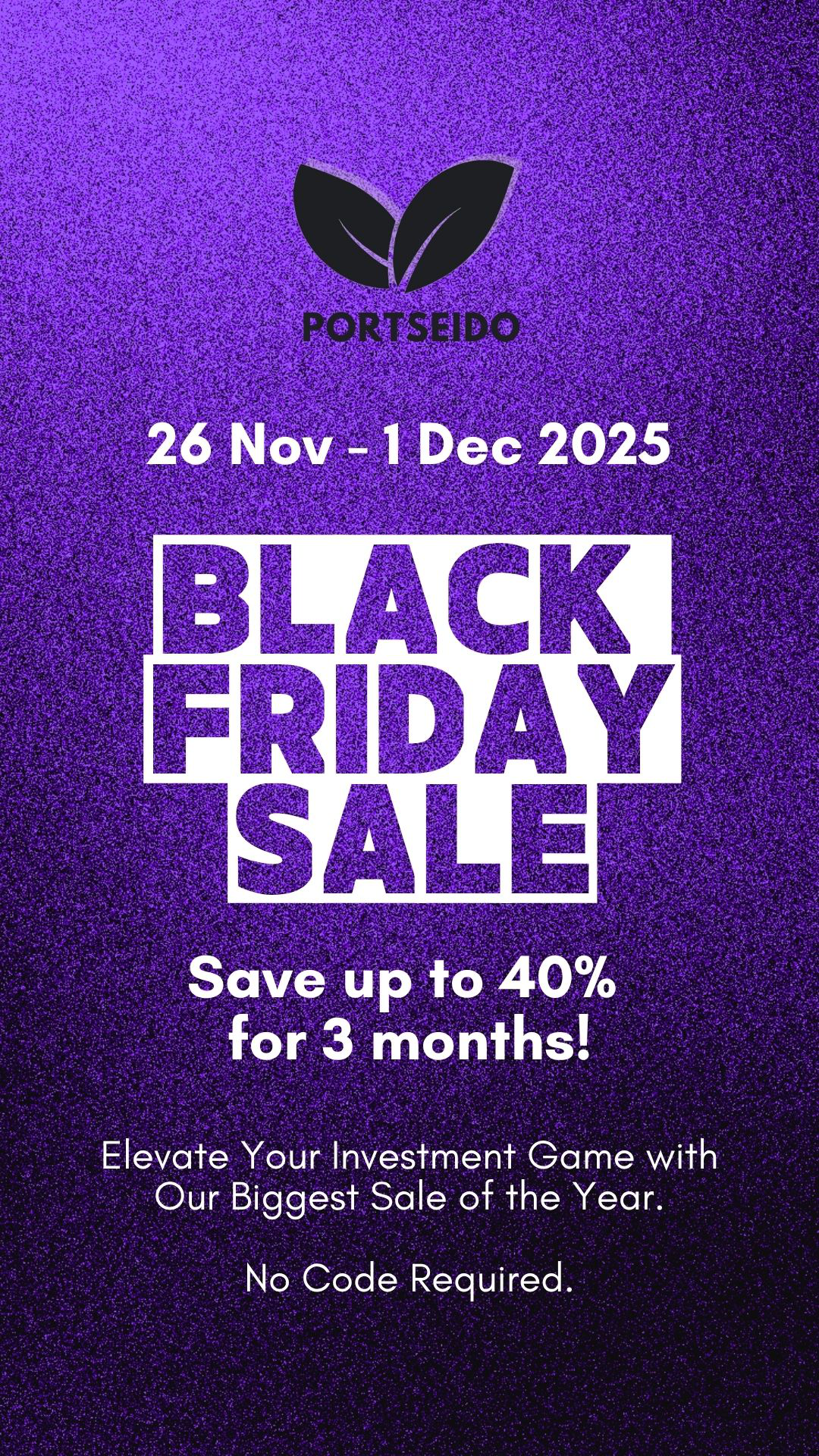 Portseido Black Friday Deal